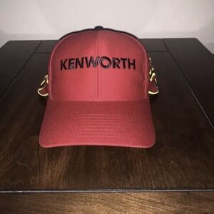 Kenworth Trucking Vintage Trucker Hat Cap Rare Red & Black Flames